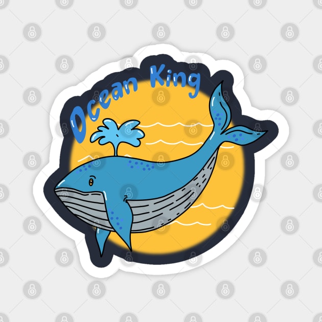 Whale the King of Ocean Magnet by RiyanRizqi