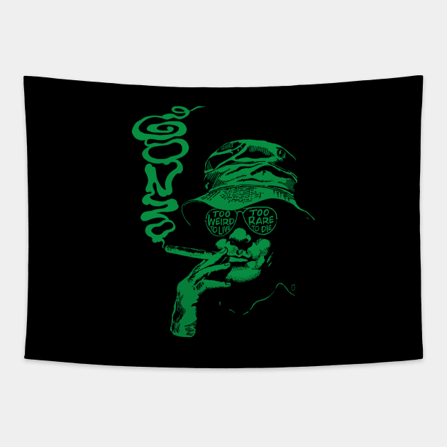 Green Gonzo Tapestry by marieltoigo