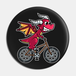 Dragon Bicycle Cyclist Cycling graphic Pin