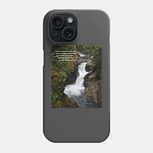 I Quiet My Mind: Forest Waterfall Phone Case