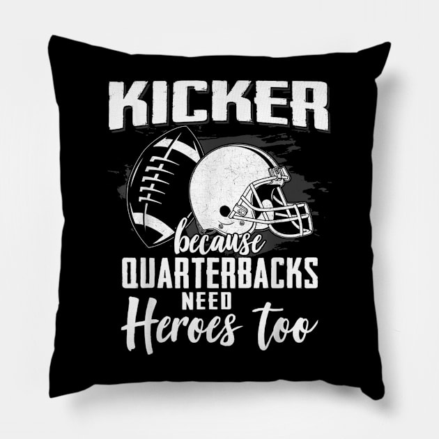 Funny Football Player Kicker Pillow by onazila pixel