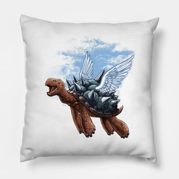 ESPECIAL TORTUGA DLROWOIRAMREPUS Pillow by georgeslemercenaire