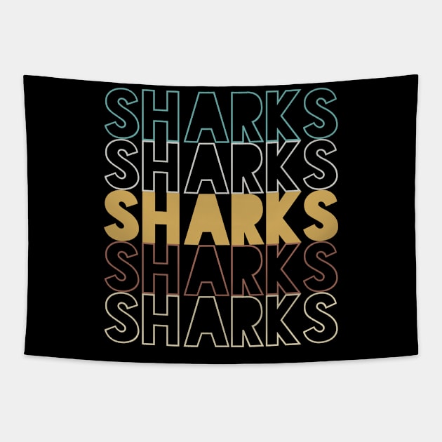 Sharks Tapestry by Hank Hill