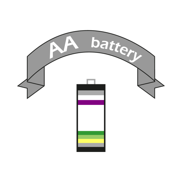 Double A Battery (Asexual & Aromantic) by tonguetiedartist