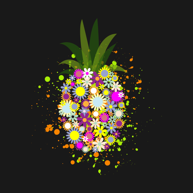 Positive Pineapple (Flower Power Vibes) by MyMadMerch