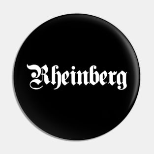 Rheinberg written with gothic font Pin