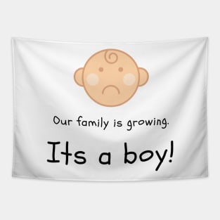 Love this 'Our family is growing. Its a boy' t-shirt! Tapestry