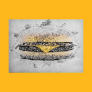 Hamburger Sketch Drawing T-Shirt