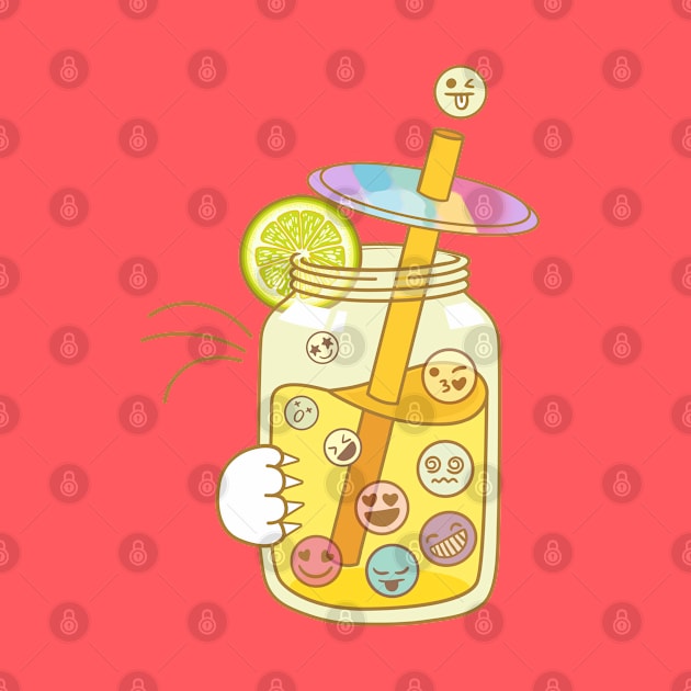 Funny Cat Stealing Emoji Drink by LinoLuno