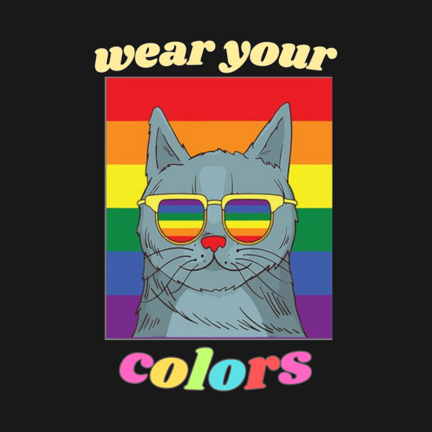 LGBT Pride Cat - Cute Rainbow Kitty - Wear your colors by Kribis