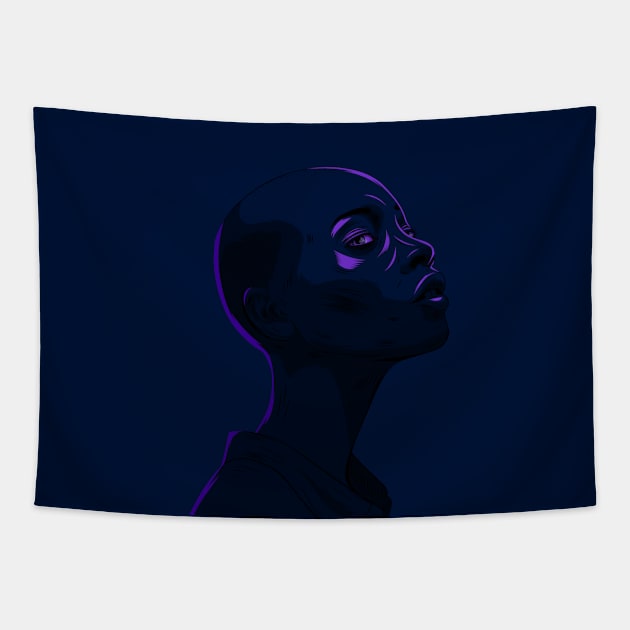 Black woman Tapestry by Priscila Floriano