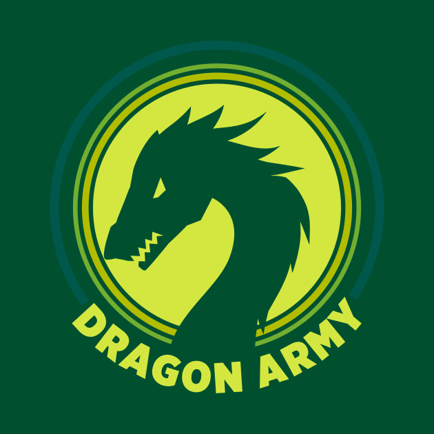 Dragon Army Green Logo by gocomedyimprov