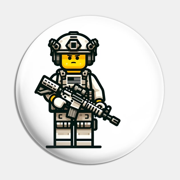 Tactical LEGO Pin by Rawlifegraphic