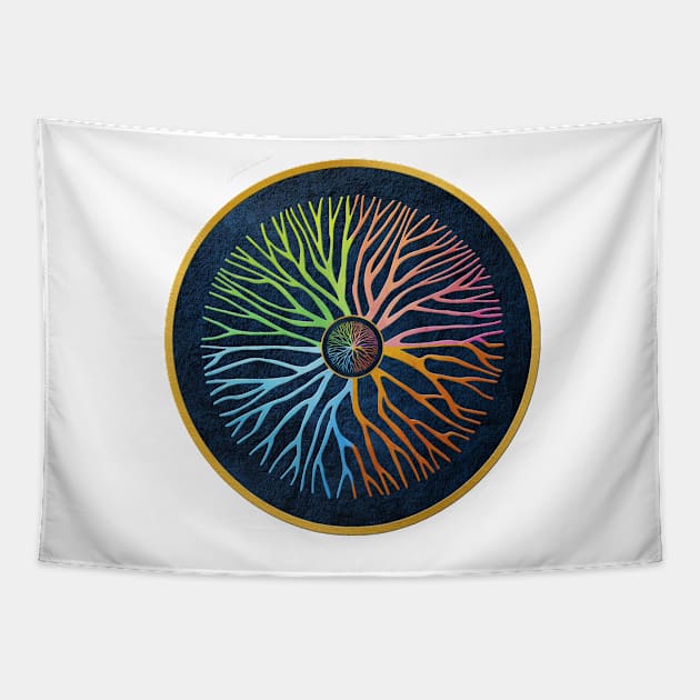 Life Tree Mandala Tapestry by aklara