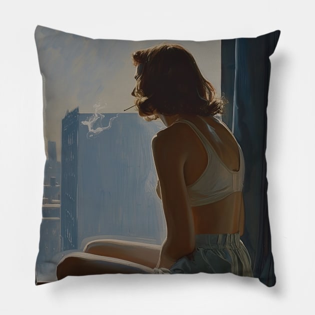 Cityscape Reflections Pillow by FelipeHora