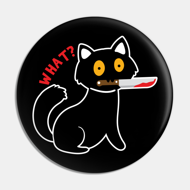 Funny Murderous Cat Holding Knife Halloween Costume Black Cat What