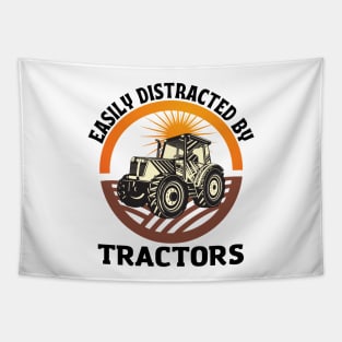 Easily distracted by tractors - Farmer Tapestry