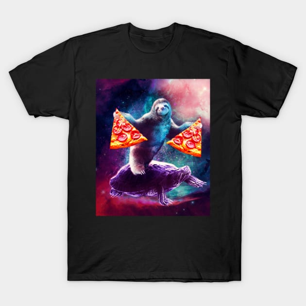 Sloth Riding Turtle Pizza Funny Sloth Shirt Galaxy Sloth Riding Turtle Pizza Funny Sloth Shirt Galaxy