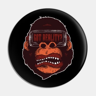 Gorilla with VR headset Pin