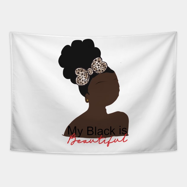 My Black is Beautiful, Little Black Girls Tapestry by Cargoprints