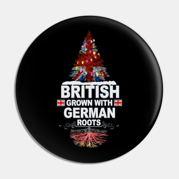 British Grown With German Roots - Gift for German With Roots From Germany Pin by Country Flags