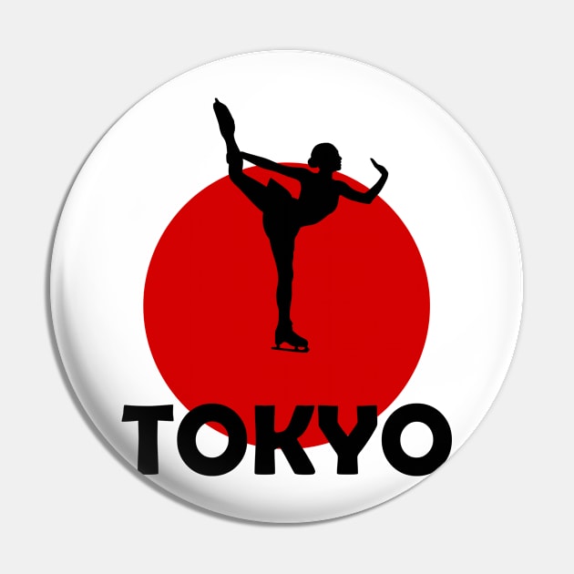 Sport, Ice skate & Tokyo Pin by ArtDesignDE