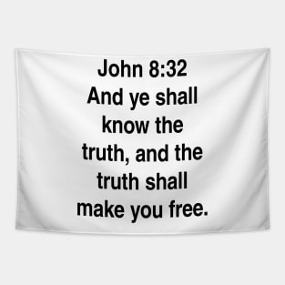 John 8:32  King James Version (KJV) Bible Verse Typography Tapestry