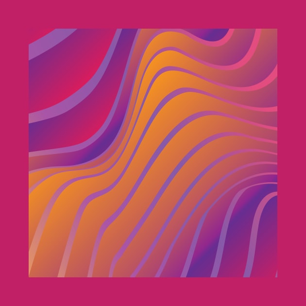 Wavy Purple And Orange Stripes by KeeganCreations