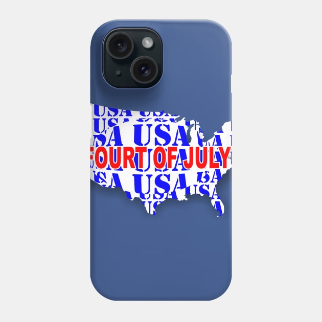 4th of july Phone Case by Garis tipis