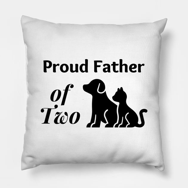 Proud Father of Two 01 Pillow by RakentStudios