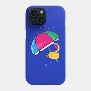 Umbrella With Pineapple And Watermelon Cartoon Phone Case