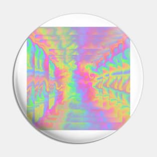 Trippy Rainbow Geometric Acid Daydream Vaporwave Vibes Pin