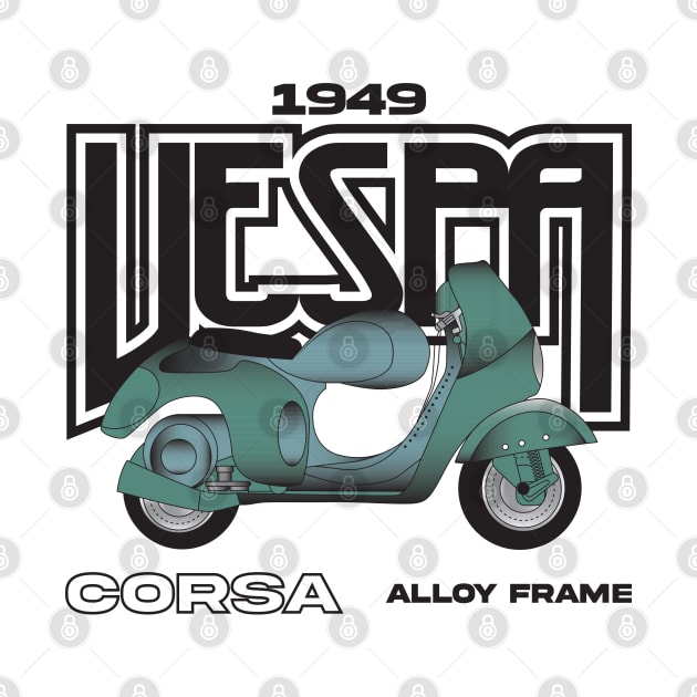 1949 Vespa Corsa "Alloy Frame" by kindacoolbutnotreally