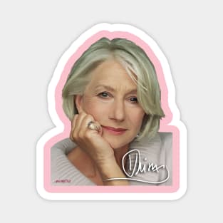 Helen Mirren Signed Portrait Magnet