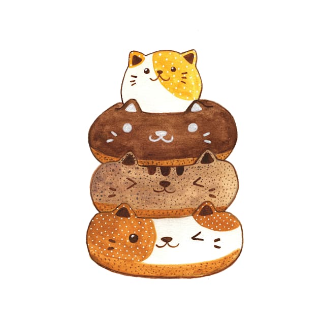 Cat Donuts by jessthechen