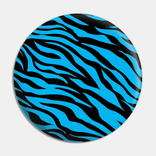 Tiger Print Blue Pin