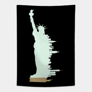 Statue of Liberty New York Skyline Version #2 Tapestry