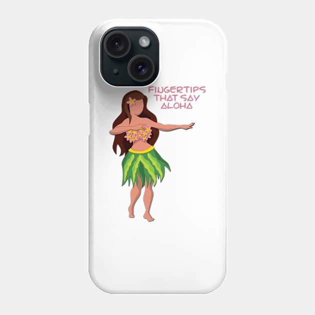 Fingertips that say Aloha Phone Case by Verl