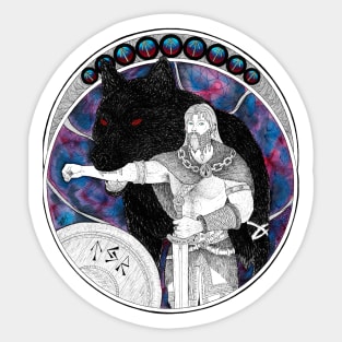 Tyr, God of Justice Sticker for Sale by CarolynFallon