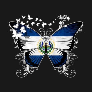 El salvador Flag Butterfly T-Shirt