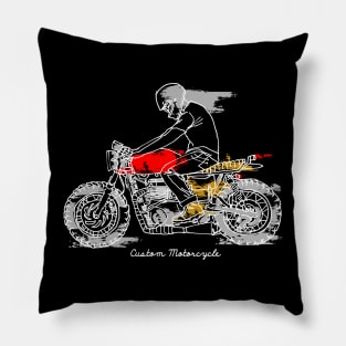 Custom Motorcycle (Dark Color) Pillow