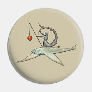 Hieronymus Bosch: Flying Fish Knight Pin