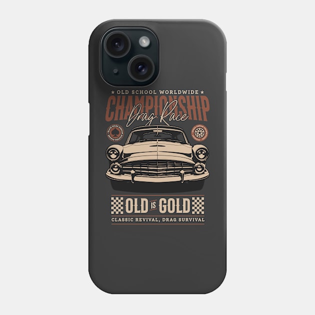 Old School Drag Race Phone Case by DirtyWolf