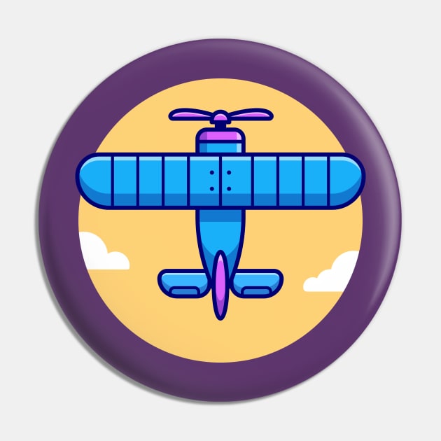 Vintage Plane Cartoon Pin by Catalyst Labs