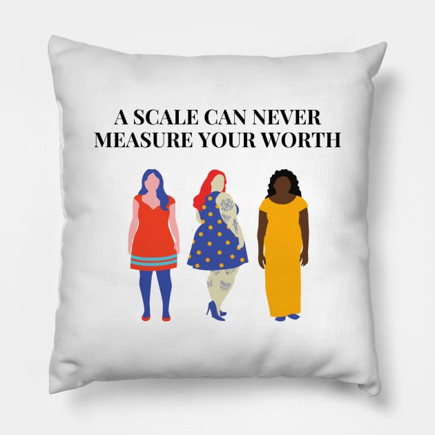 A Scale Can Never Measure Your Worth Pillow by MagicalWorld