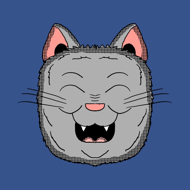 Happy Gray Kitty Head by Eric03091978