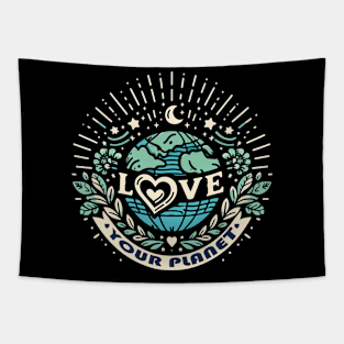 Love Your Mother Earth Nature Planet Cute Environmentalist Tapestry