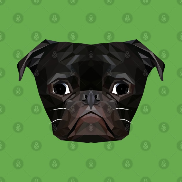 Black Pug by TheLowPolyArtist