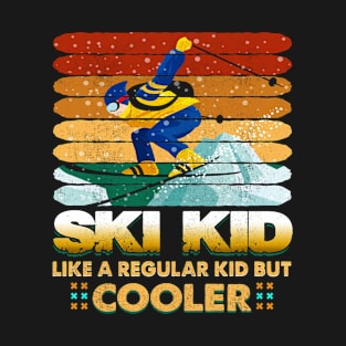 Ski Kids | Funny Young Vintage Skier & Skiing Lover Cooler T-Shirt