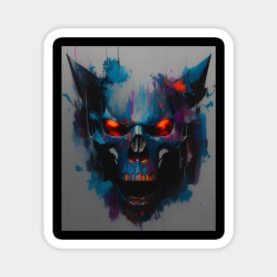 Grunge style skull design Magnet